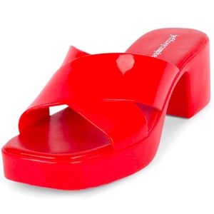 Jeffrey Campbell Vacay Vibes Sandals in Red